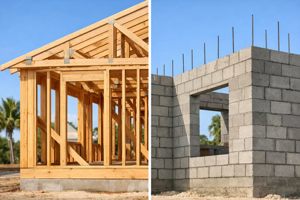 Wood Framing vs Concrete Block in Florida