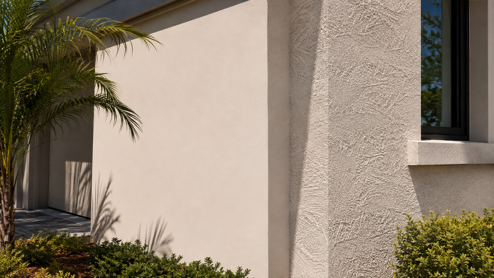 Smooth vs textured stucco in Florida on modern residential homes